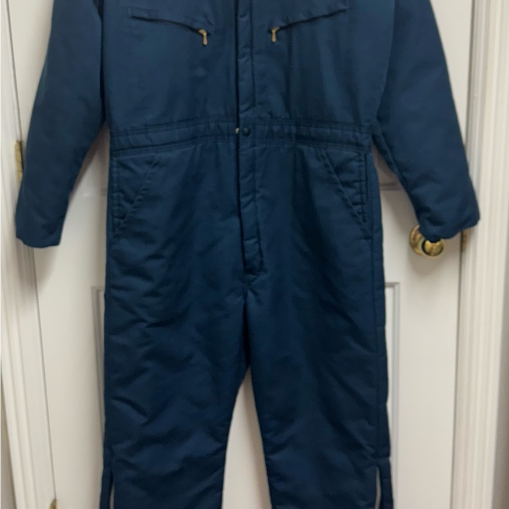 Men's Navy Blue key imperial insulated coveralls size medium long